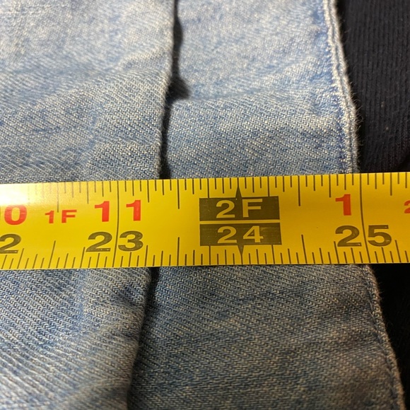 OLD NAVY Long Sleeve Split Neck Lightweight Denim Top - SIZE S - EUC - Picture 6 of 9